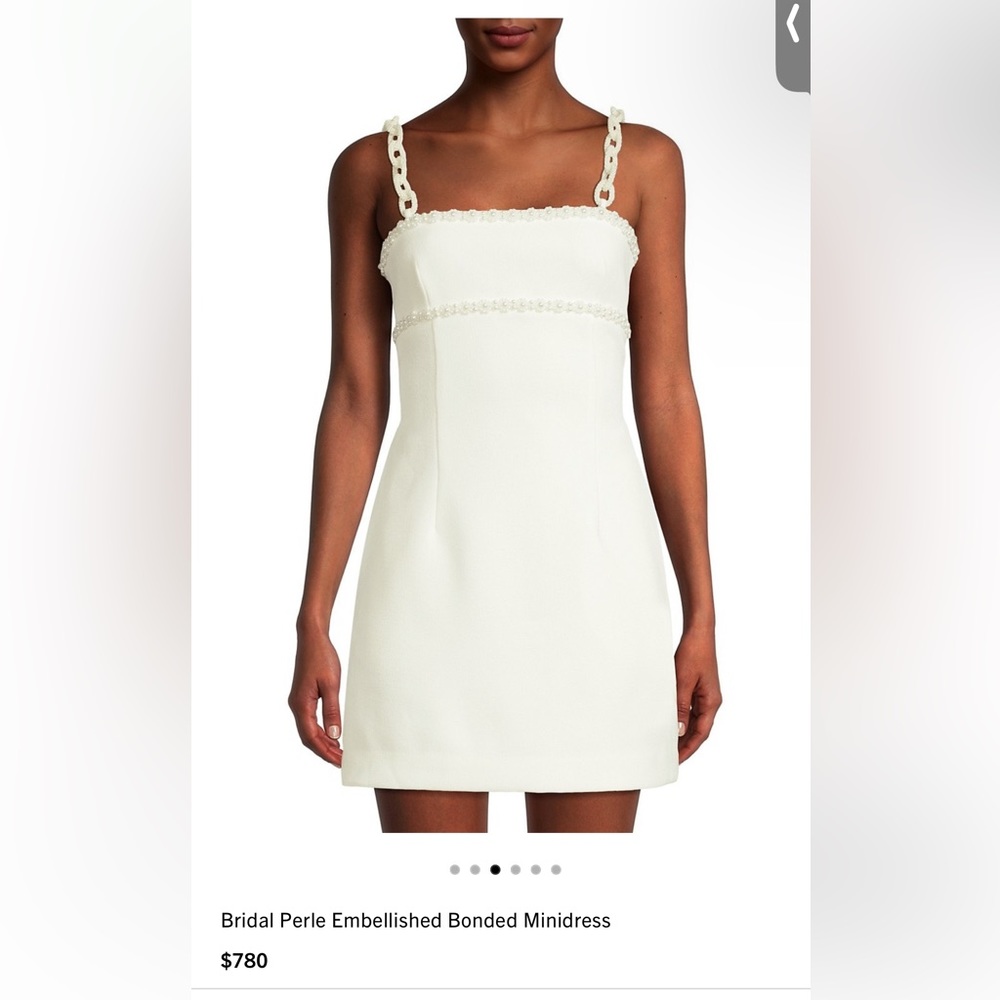 Rebecca Vallence Bridal Perle Embellished Bonded Minidress